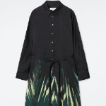 COS – Printed Belted Shirt Dress Black