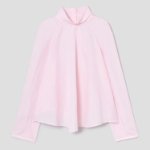 KUHO Open Collar Blouse - Light Pink