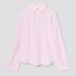 KUHO Open Collar Blouse - Light Pink