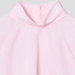 KUHO Open Collar Blouse - Light Pink