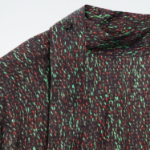 COS – Scarf Detail Printed Midi Dress Black