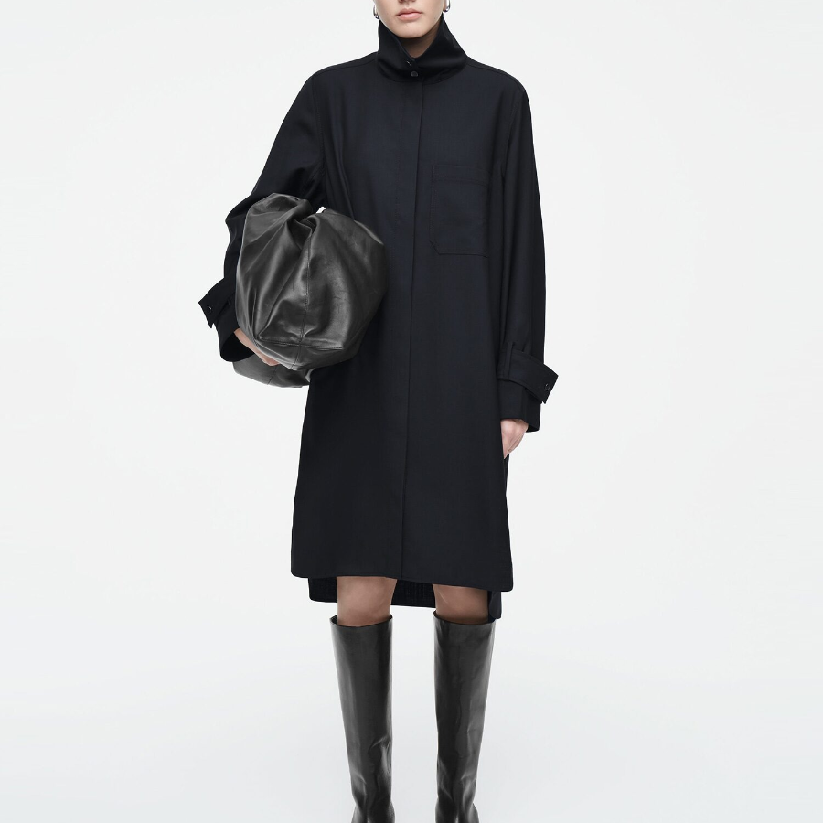 COS – Wool Shirt Dress Navy