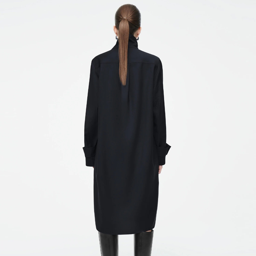 COS – Wool Shirt Dress Navy