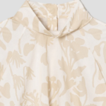 KUHO Open Collar Blouse - Beige