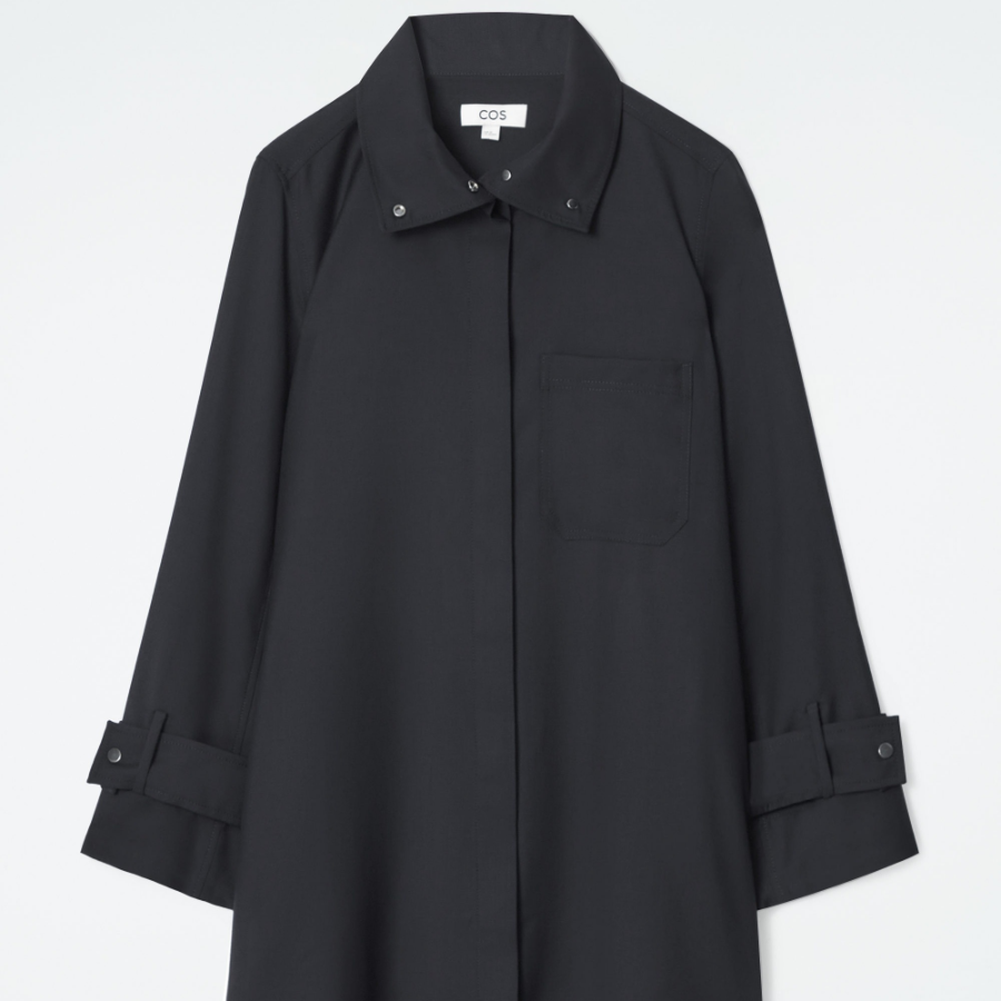 COS – Wool Shirt Dress Navy