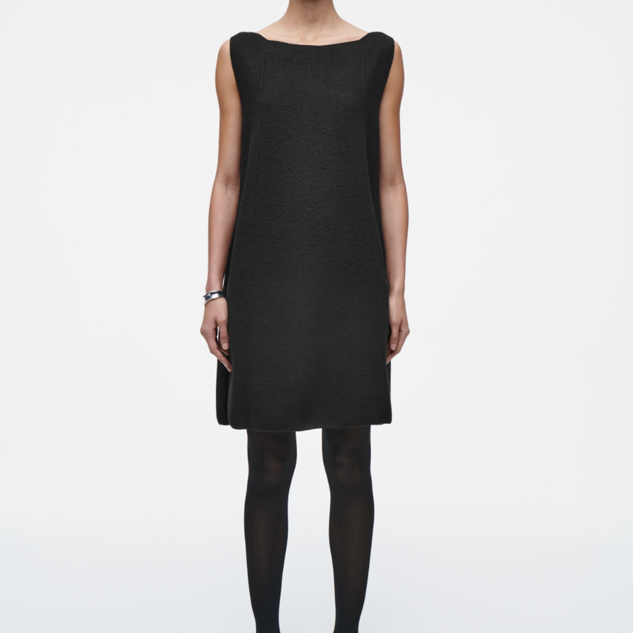 COS – Panel Wool Shift Dress Black
