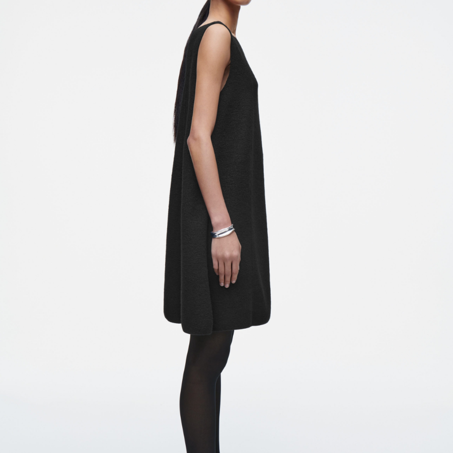 COS – Panel Wool Shift Dress Black