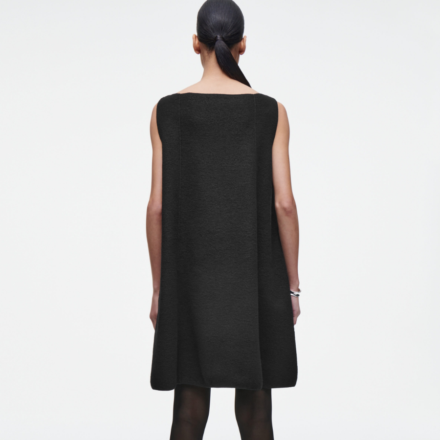 COS – Panel Wool Shift Dress Black