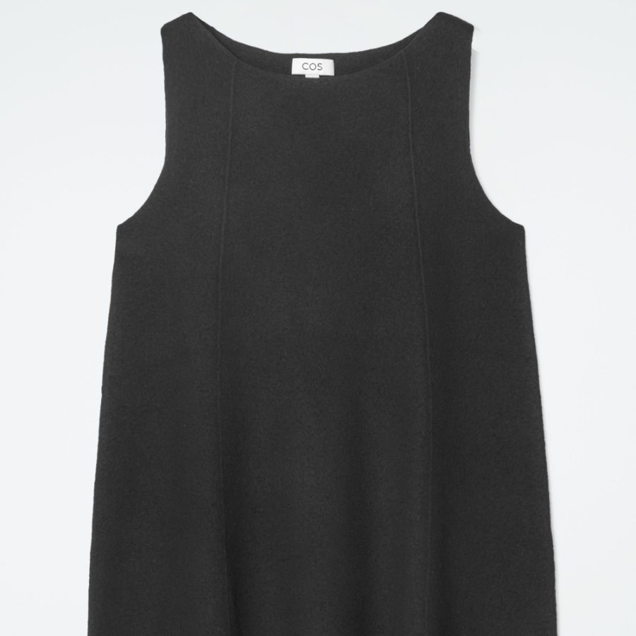 COS – Panel Wool Shift Dress Black