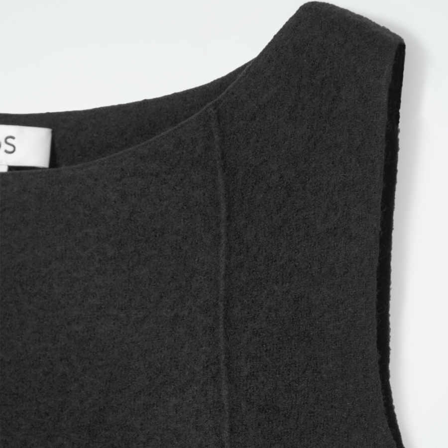 COS – Panel Wool Shift Dress Black