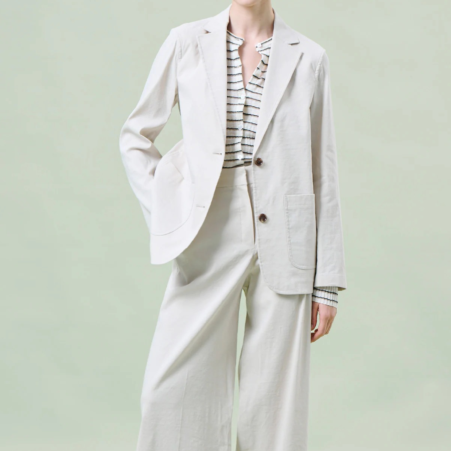 Theory Women Good Crunch Relaxed Patch Jacket - Straw