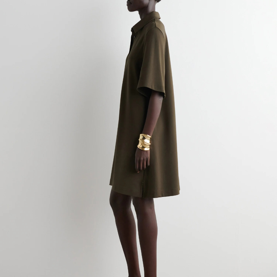 COS – Jersey Polo Mini Dress Khaki