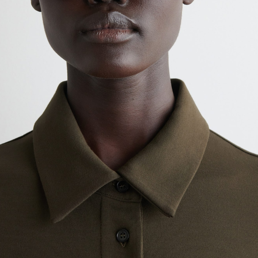 COS – Jersey Polo Mini Dress Khaki