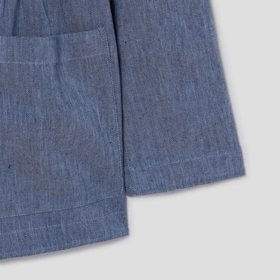 Theory Women Denim Crunch Cinch Patch Jacket - Light Denim