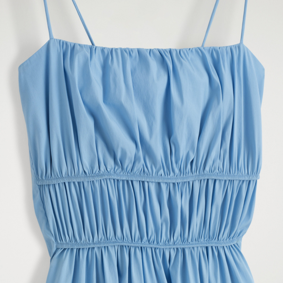 COS Gathered Cotton Midi Dress