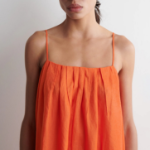 COS Pleated Linen Midi Dress