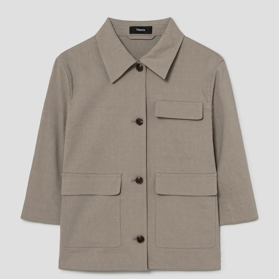 Theory Women Good Crunch Casual Jacket - Soft Taupe