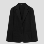 Theory Women Good Crunch Relaxed Patch Jacket - Black