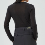 GANNI Sheer Mesh Jersey Long Sleeve Top - Phantom