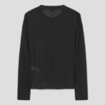 GANNI Sheer Mesh Jersey Long Sleeve Top - Phantom