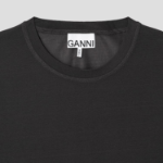 GANNI Sheer Mesh Jersey Long Sleeve Top - Phantom