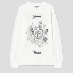 GANNI Re-cut Heavy Jersey Charm Long Sleeve T-shirt - Egret