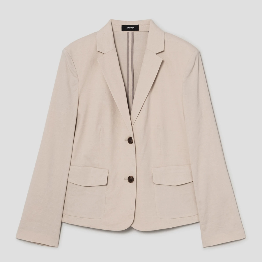 Theory Women Good Crunch Shrunken Pocket Jacket - Straw