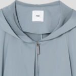 KUHO Hooded Zip-Up Blouse - Sky Blue