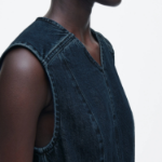 COS Drop Waist Denim Midi Dress