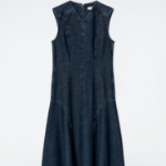 COS Drop Waist Denim Midi Dress
