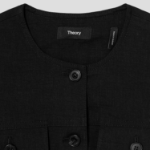 Theory Women Good Crunch Trucker Vest - Black