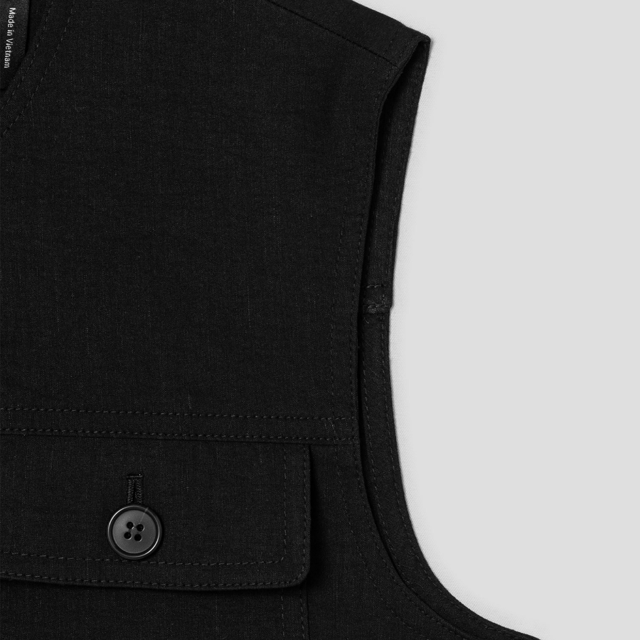 Theory Women Good Crunch Trucker Vest - Black