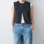 Theory Women Good Crunch Trucker Vest - Black