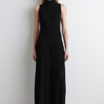 COS Pleated High-Neck Midi Dress