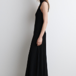 COS Pleated High-Neck Midi Dress