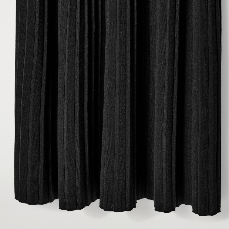 COS Pleated High-Neck Midi Dress