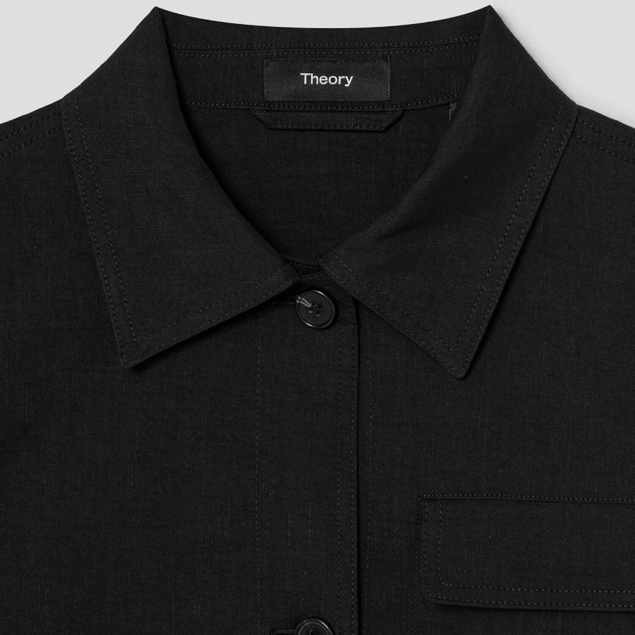 Theory Women Good Crunch Casual Jacket - Black