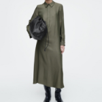 COS Herringbone Maxi Shirt Dress