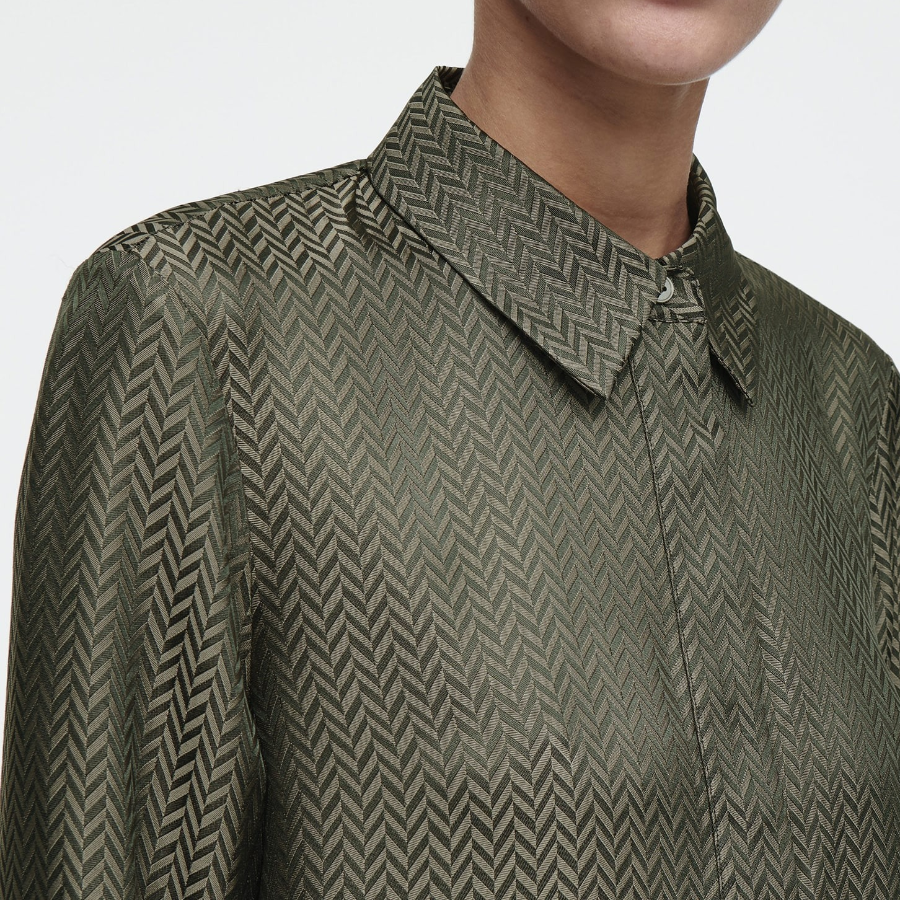 COS Herringbone Maxi Shirt Dress