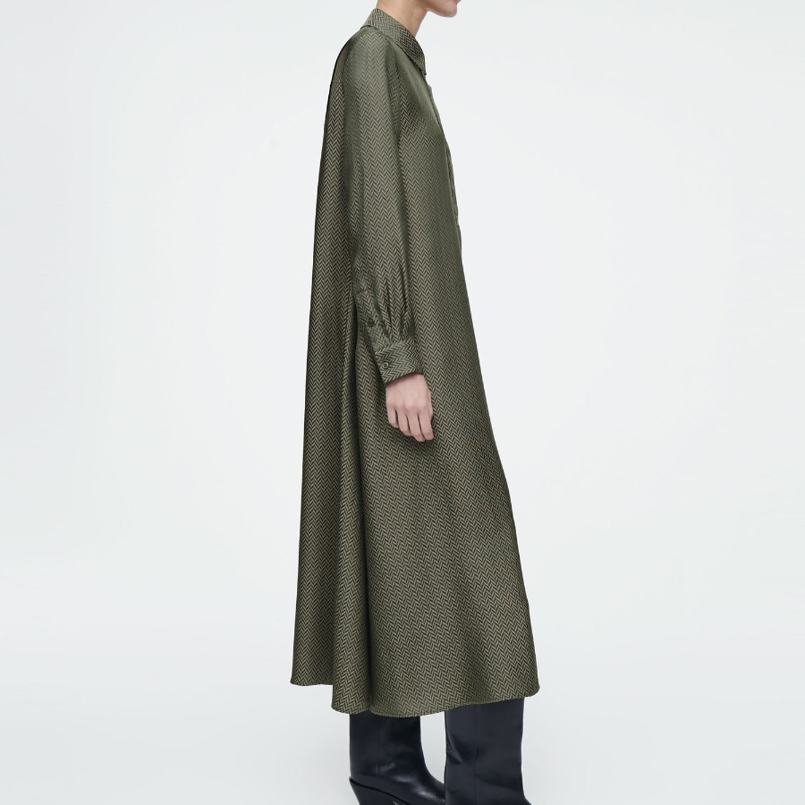 COS Herringbone Maxi Shirt Dress