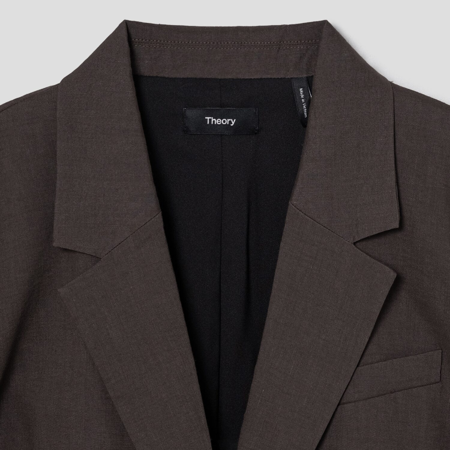 Theory Women Good Crunch Oversized Blazer - Coffee
