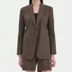 Theory Women Good Crunch Oversized Blazer - Coffee