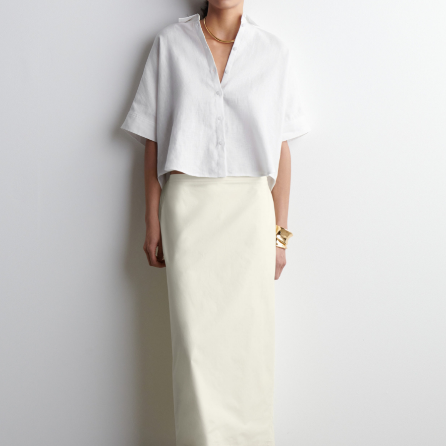 COS Boxy Short-Sleeve Linen Shirt
