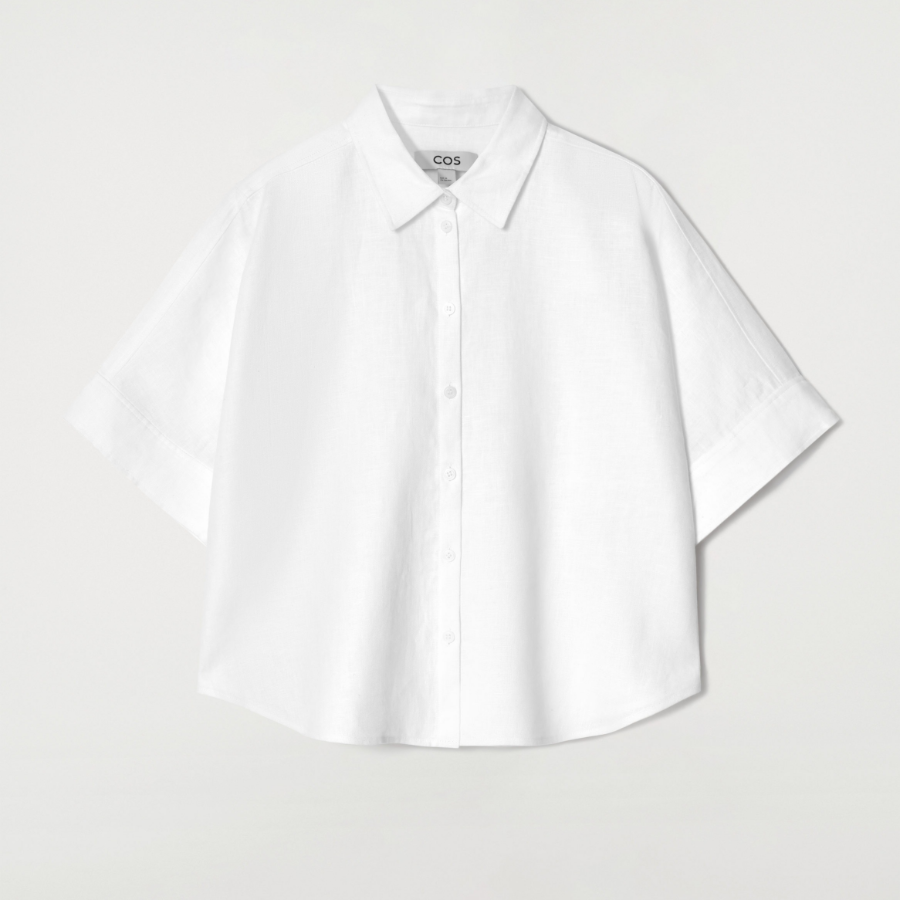 COS Boxy Short-Sleeve Linen Shirt