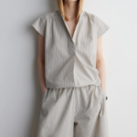 COS Striped Flared Sleeve Blouse