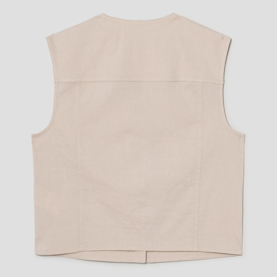 Theory Women Good Crunch Trucker Vest - Straw