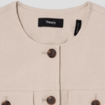 Theory Women Good Crunch Trucker Vest - Straw