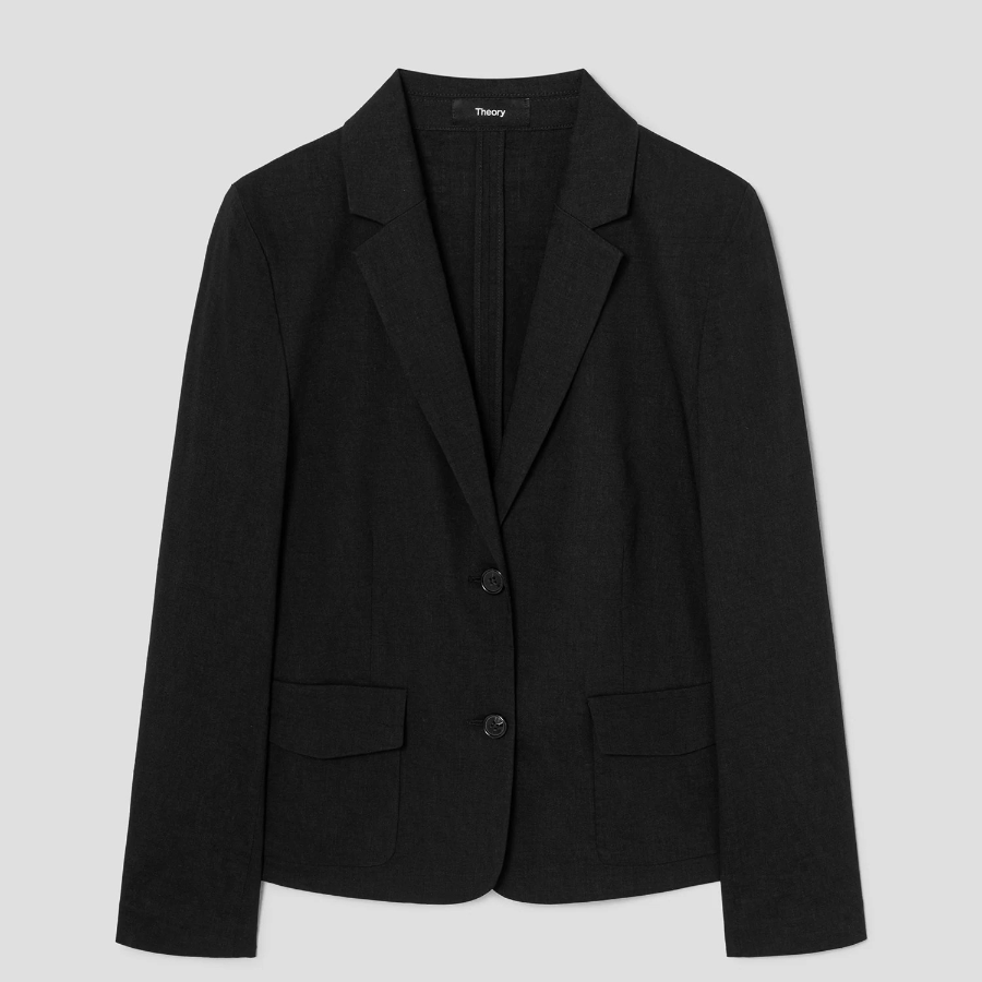 Theory Women Good Crunch Shrunken Pocket Jacket - Black