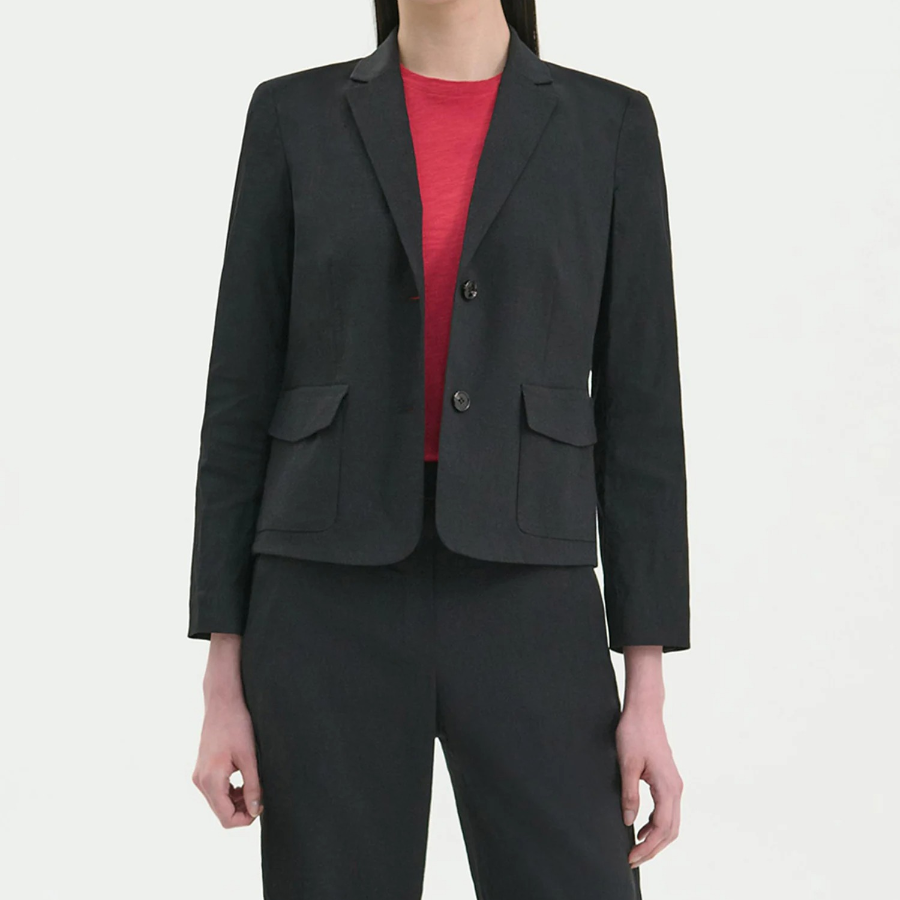 Theory Women Good Crunch Shrunken Pocket Jacket - Black