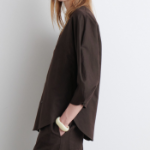 COS V-Neck Linen-Cotton Shirt